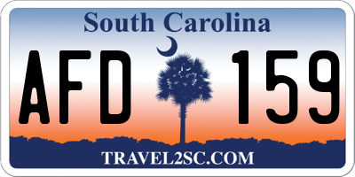SC license plate AFD159