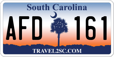 SC license plate AFD161