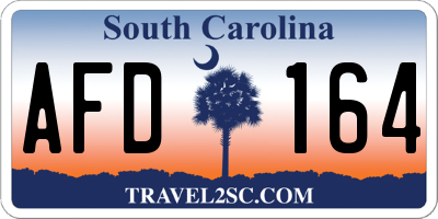 SC license plate AFD164