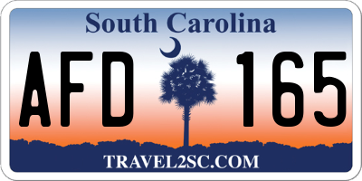 SC license plate AFD165