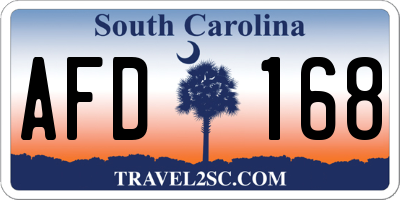 SC license plate AFD168