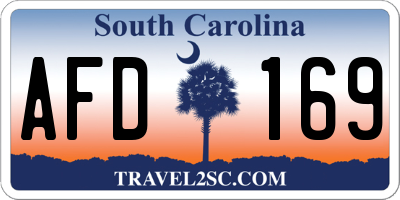SC license plate AFD169
