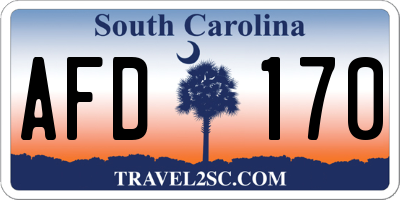SC license plate AFD170