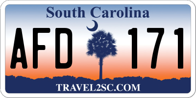 SC license plate AFD171