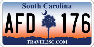 SC license plate AFD176