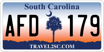 SC license plate AFD179
