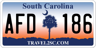 SC license plate AFD186