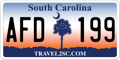 SC license plate AFD199