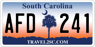 SC license plate AFD241