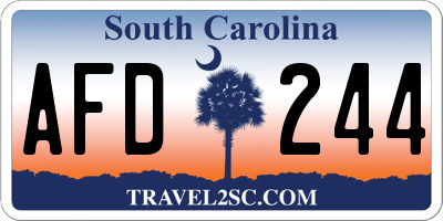 SC license plate AFD244