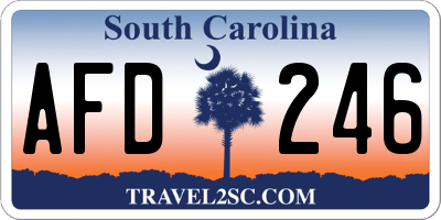 SC license plate AFD246