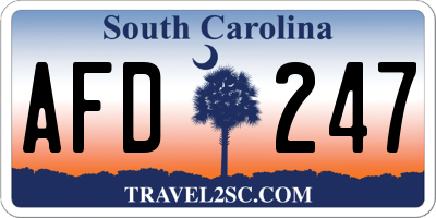 SC license plate AFD247
