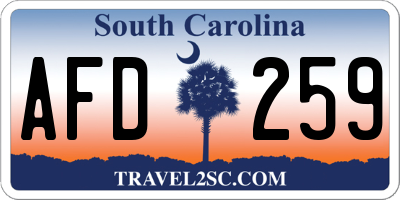 SC license plate AFD259