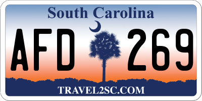 SC license plate AFD269