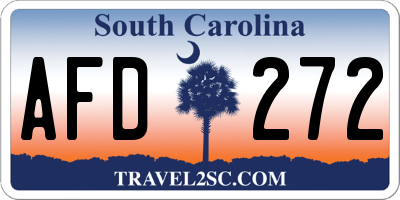SC license plate AFD272