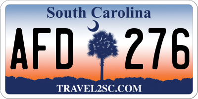 SC license plate AFD276