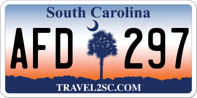 SC license plate AFD297