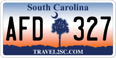 SC license plate AFD327
