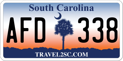 SC license plate AFD338