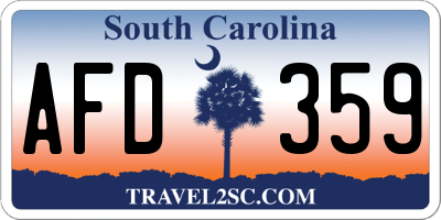 SC license plate AFD359