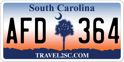 SC license plate AFD364