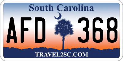 SC license plate AFD368