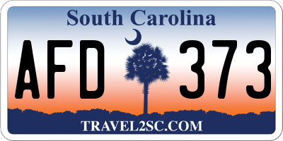 SC license plate AFD373