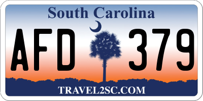 SC license plate AFD379