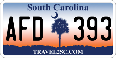 SC license plate AFD393