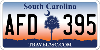 SC license plate AFD395