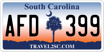 SC license plate AFD399