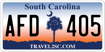 SC license plate AFD405