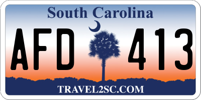SC license plate AFD413