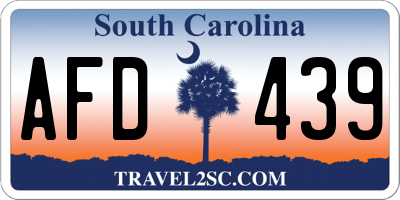 SC license plate AFD439