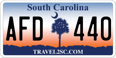 SC license plate AFD440