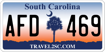 SC license plate AFD469
