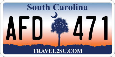 SC license plate AFD471