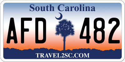 SC license plate AFD482