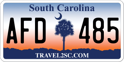 SC license plate AFD485