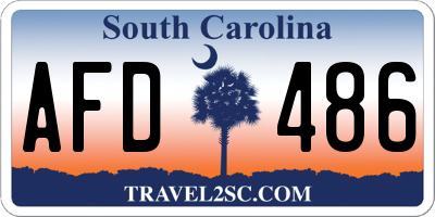 SC license plate AFD486
