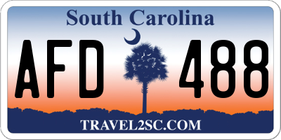 SC license plate AFD488