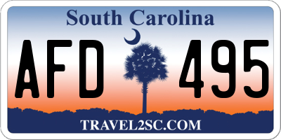 SC license plate AFD495
