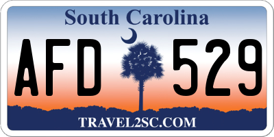 SC license plate AFD529