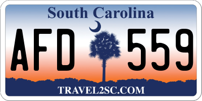 SC license plate AFD559