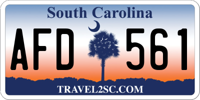 SC license plate AFD561