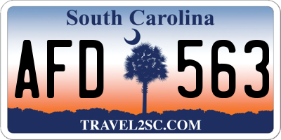SC license plate AFD563