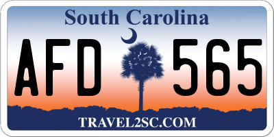 SC license plate AFD565