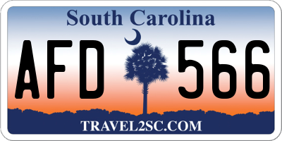 SC license plate AFD566