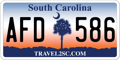 SC license plate AFD586