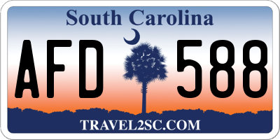 SC license plate AFD588